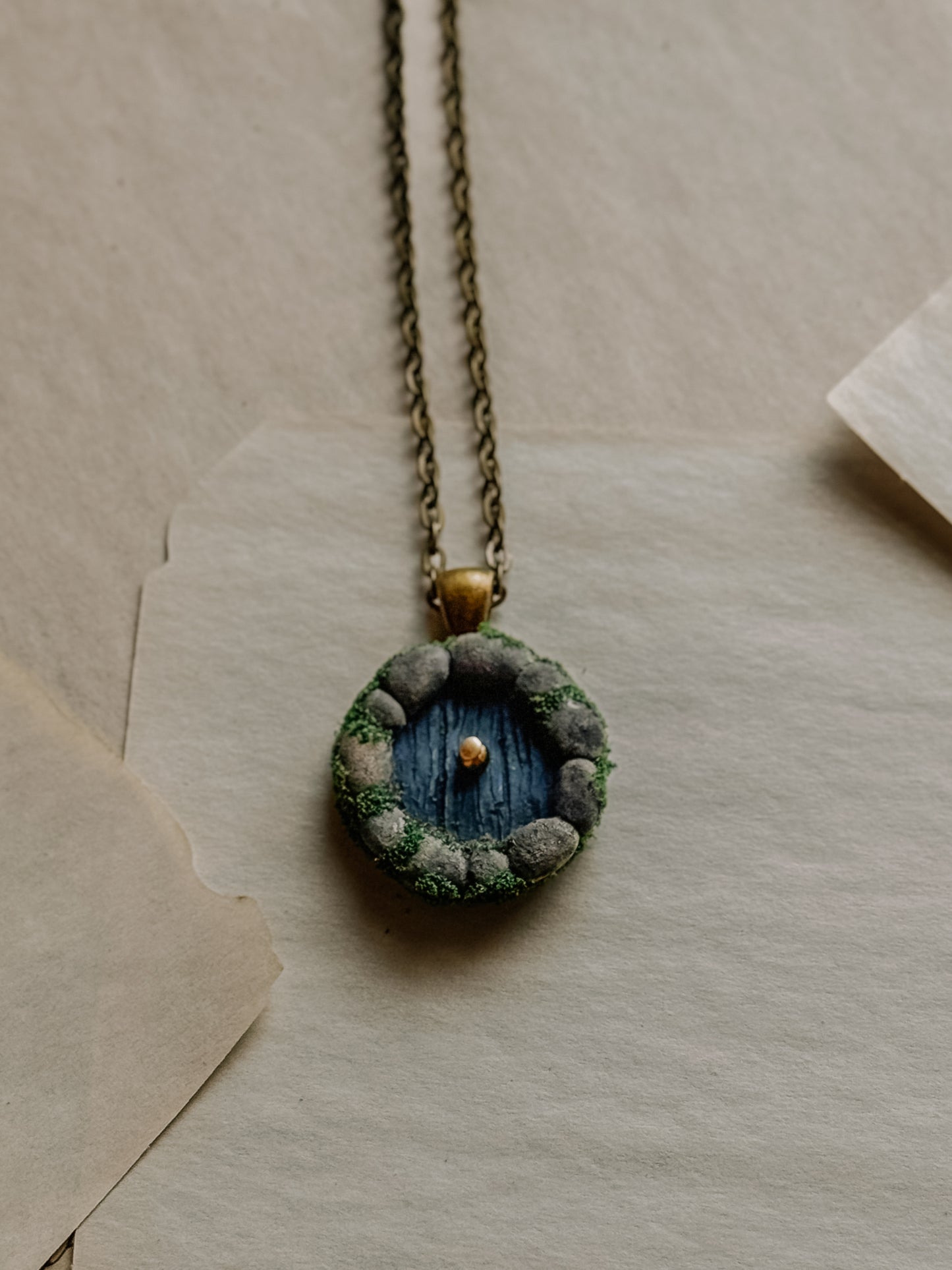 Little Door Necklace in Stone