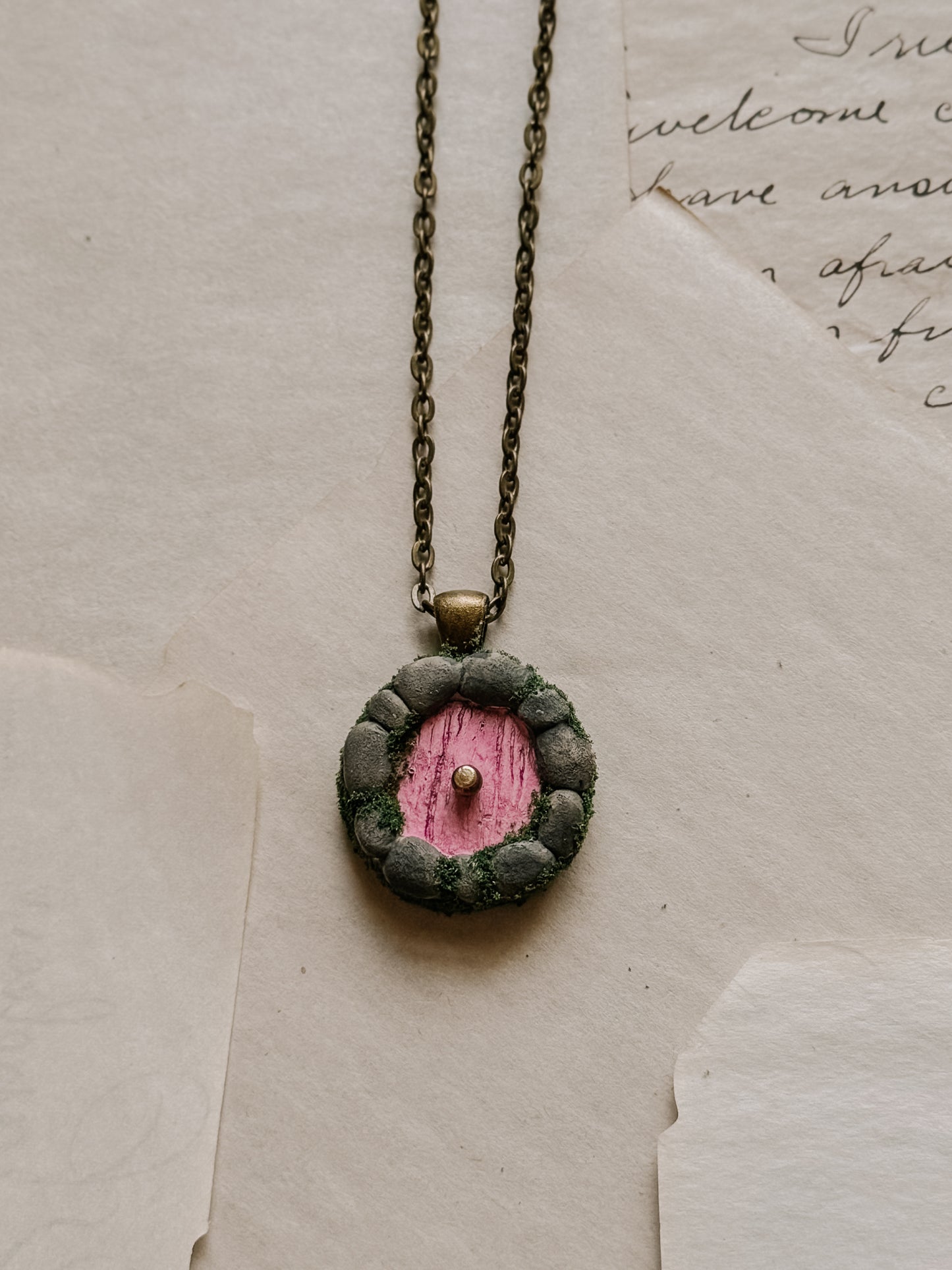 Little Door Necklace in Stone