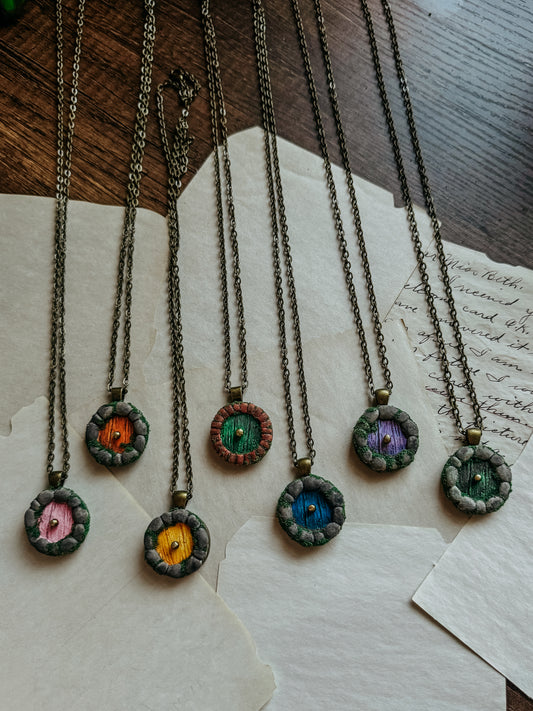 Little Door Necklace in Stone