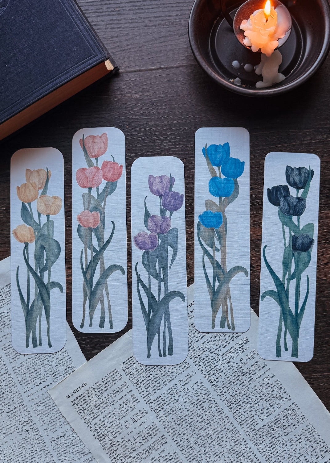 Tulip Bookmark Set