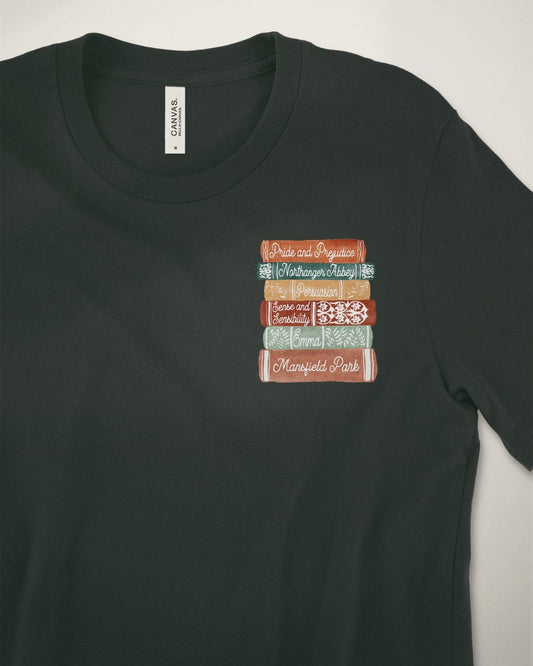 Jane Austen Bookstack Shirt