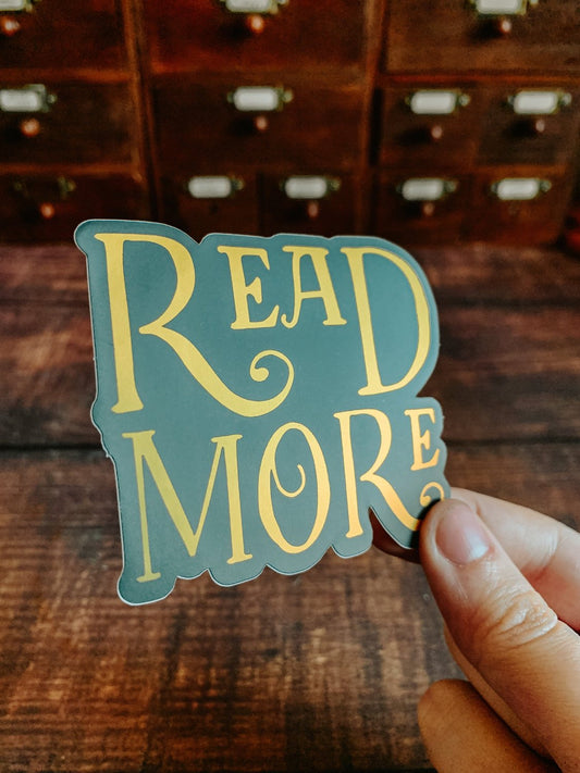 Read More Gold Sticker Die Cut