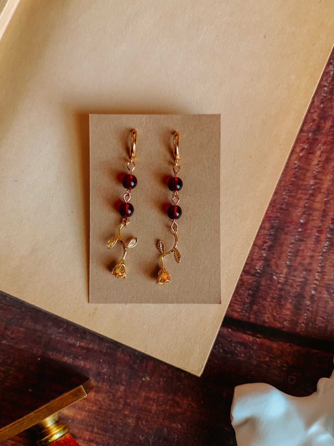 Rose Drop Earrings