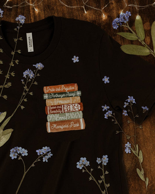 Jane Austen Bookstack Shirt