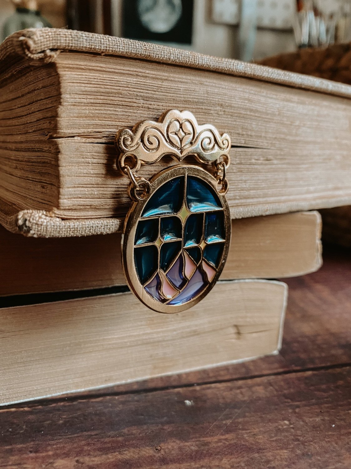 Starlight Stained Glass Pin