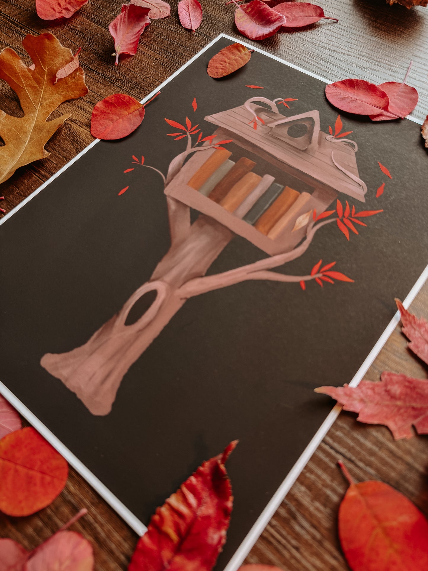 Autumn Tiny Library Print