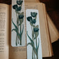 Watercolor Tulip Bookmark in Black