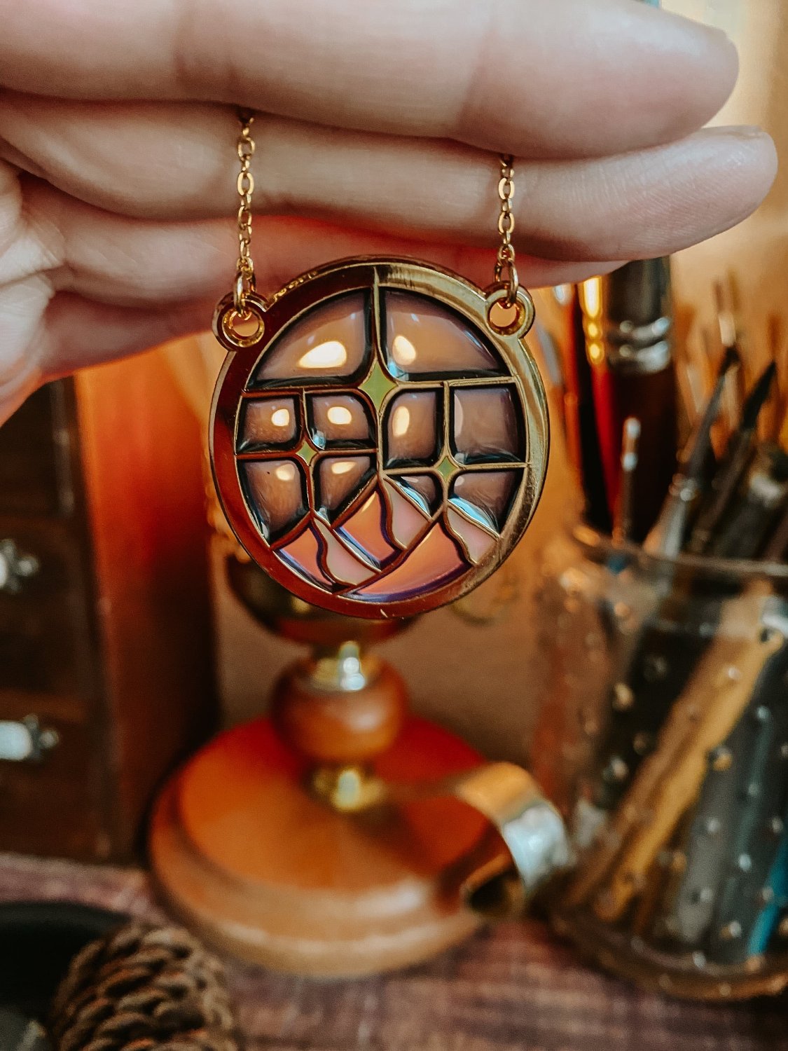 Starlight Stained Glass Necklace