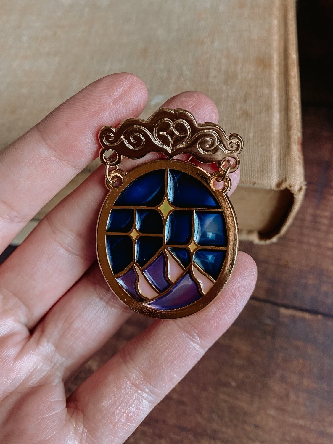 Starlight Stained Glass Pin