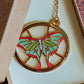 Lunar Moth Stained Glass Necklace