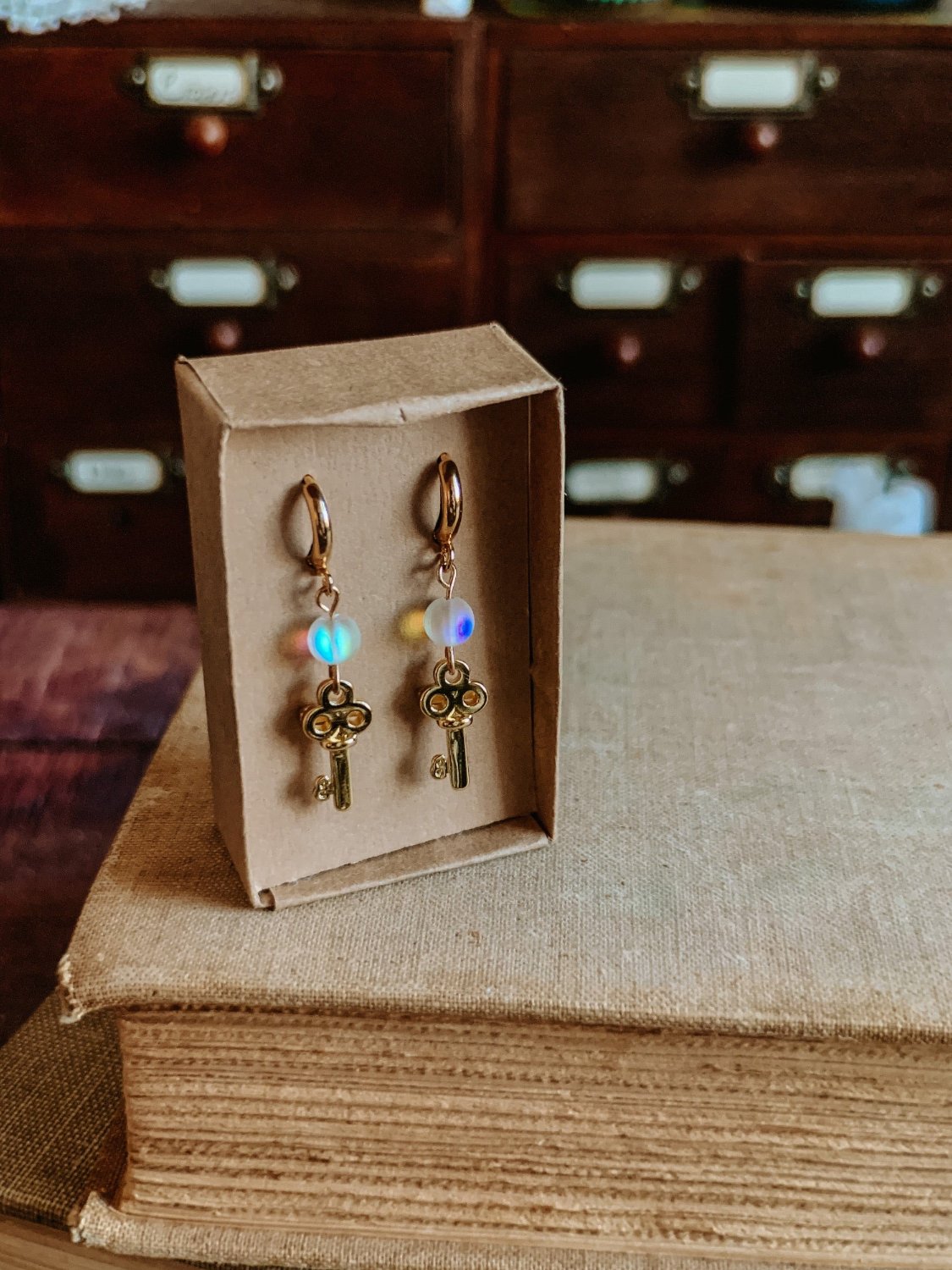 Little Gold Key Earrings