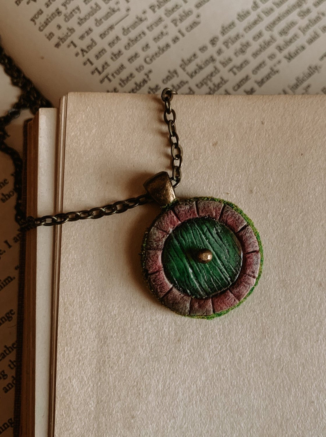 Clay Door Necklace in Green