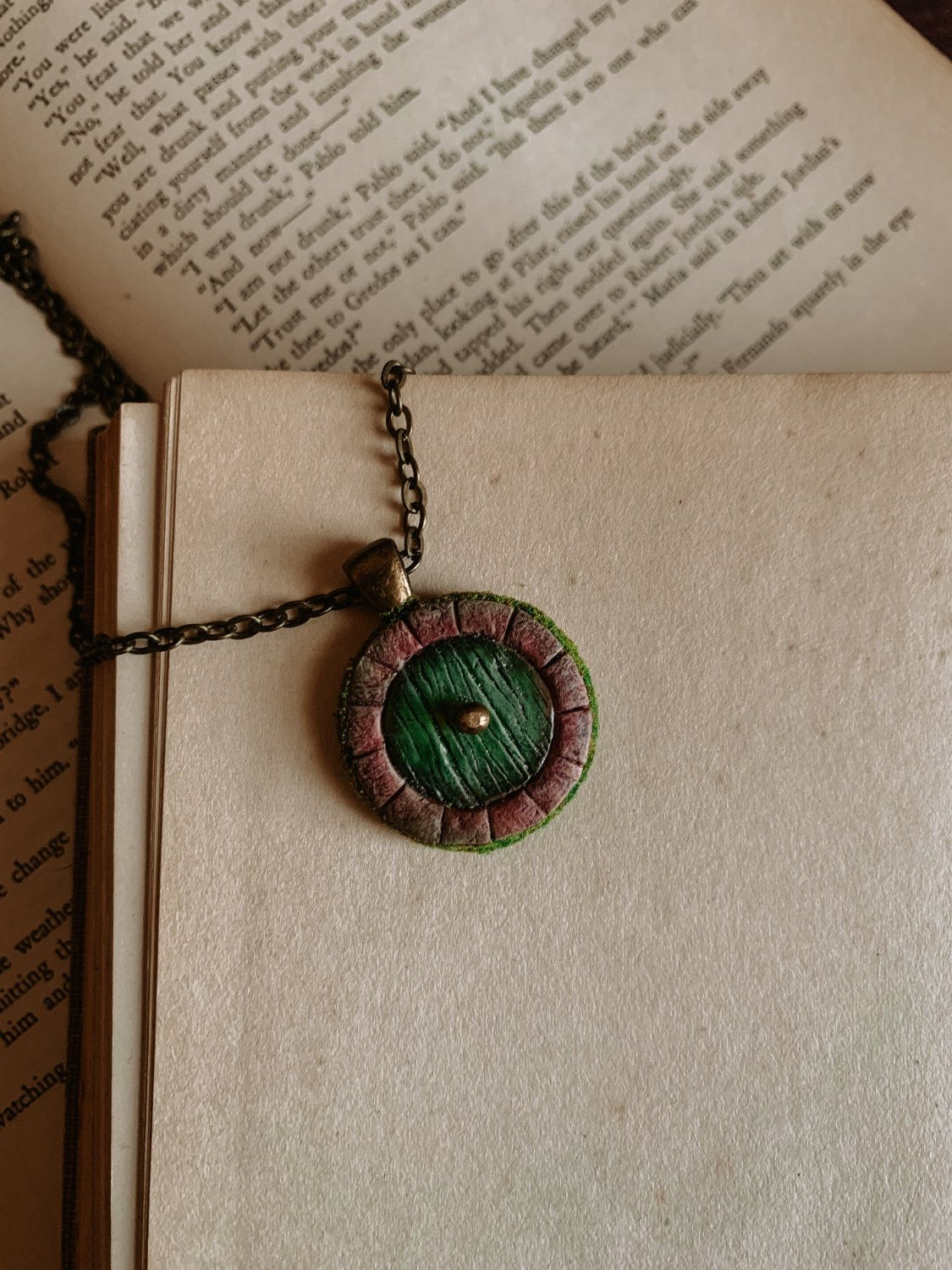 Clay Door Necklace in Green