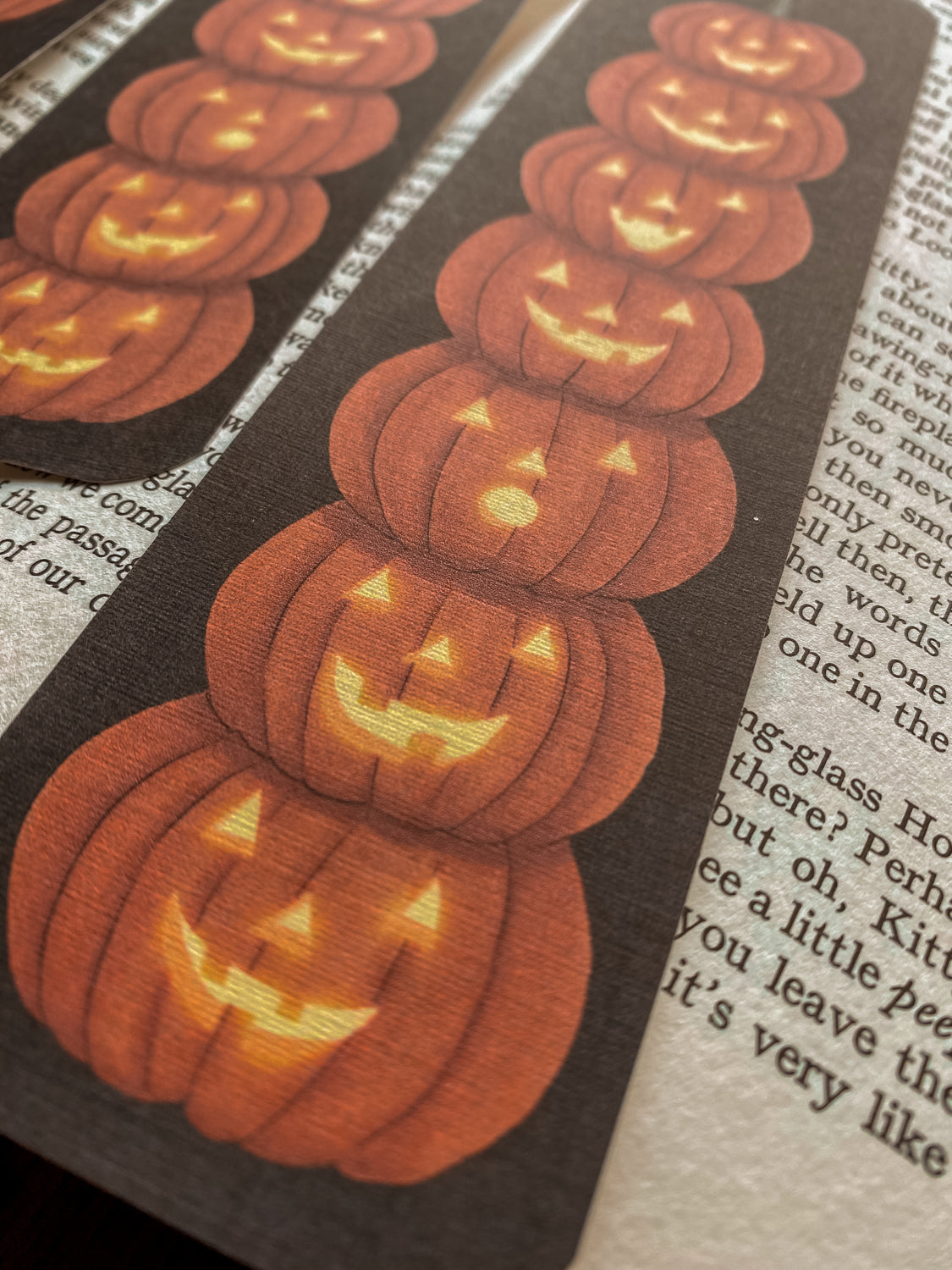 Jack-o-Lantern Stack Bookmark