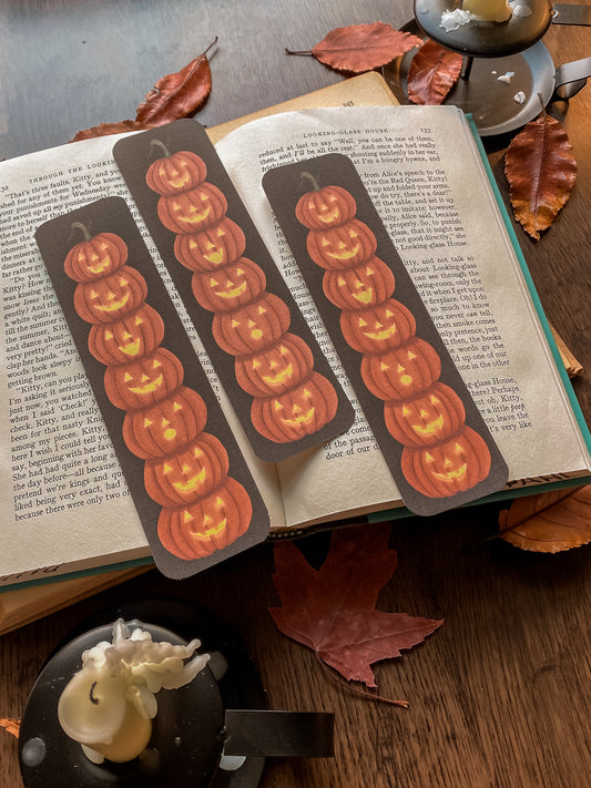 Jack-o-Lantern Stack Bookmark