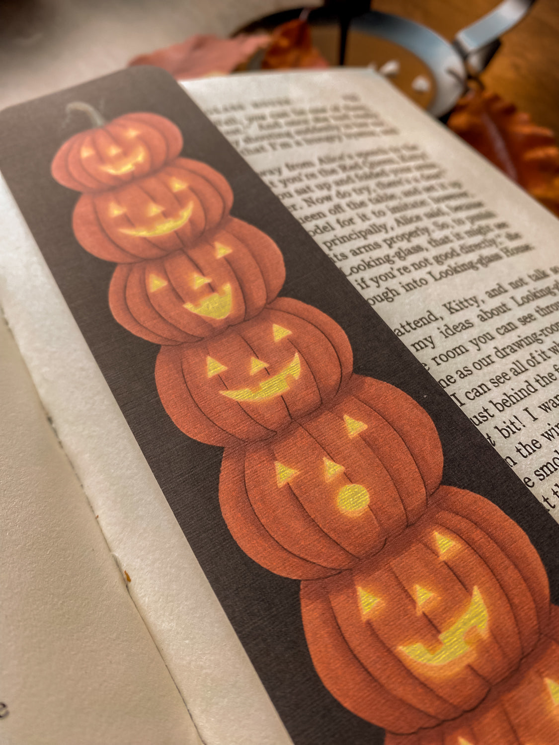 Jack-o-Lantern Stack Bookmark