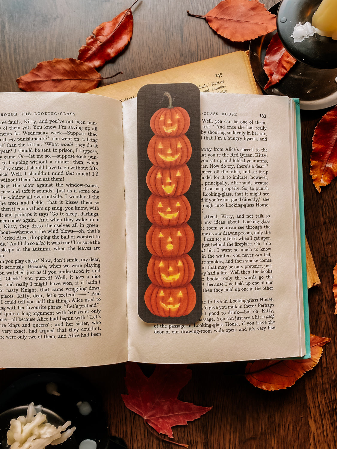 Jack-o-Lantern Stack Bookmark