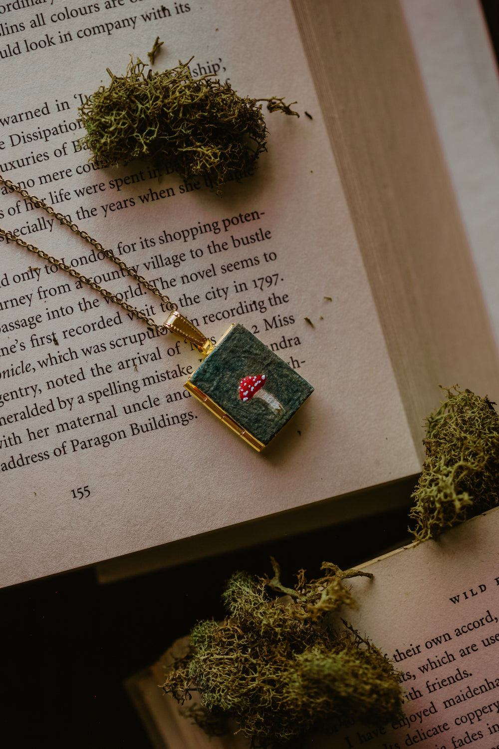 Hand Painted Mushroom Locket