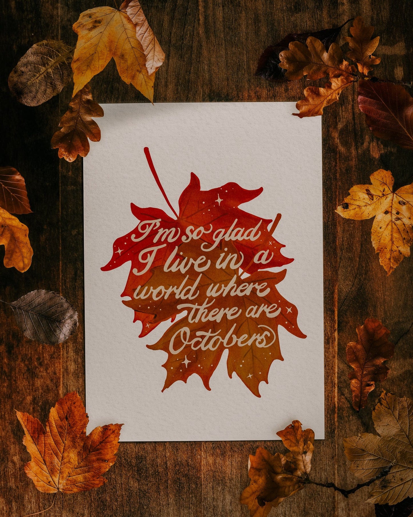 Octobers Leaves Print