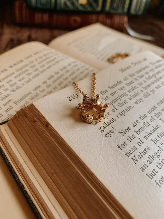 Little Gold Crown Necklace
