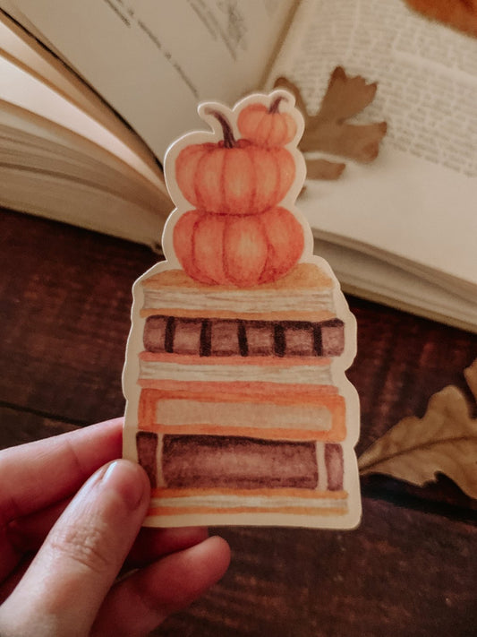 Pumpkins and Books Sticker