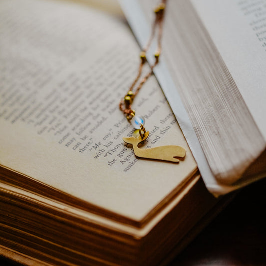 Brass Whale Necklace