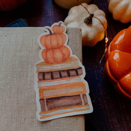 Pumpkins and Books Sticker